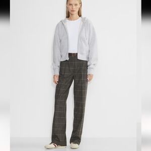 Aritzia Effortless Pant Green Plaid Size 2